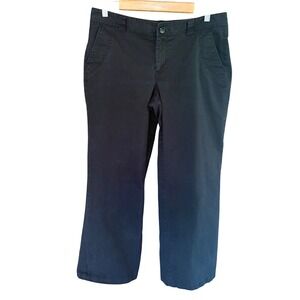 Dockers Favorite Fit Black Chino Pants Womens Sz 10 Straight Leg Cotton Stretch